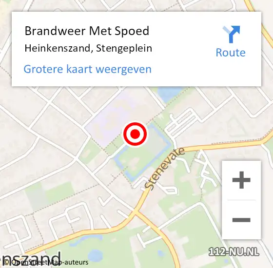 Locatie op kaart van de 112 melding: Brandweer Met Spoed Naar Heinkenszand, Stengeplein op 31 december 2014 21:17