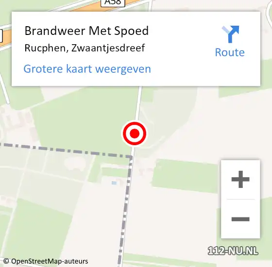 Locatie op kaart van de 112 melding: Brandweer Met Spoed Naar Rucphen, Zwaantjesdreef op 31 december 2014 22:39