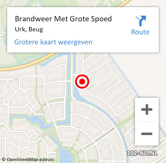 Locatie op kaart van de 112 melding: Brandweer Met Grote Spoed Naar Urk, Beug op 31 december 2014 23:17