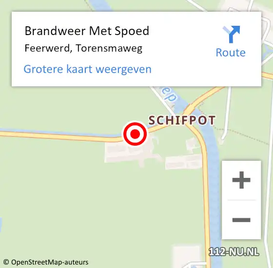 Locatie op kaart van de 112 melding: Brandweer Met Spoed Naar Feerwerd, Torensmaweg op 31 december 2014 23:30