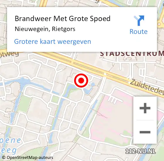 Locatie op kaart van de 112 melding: Brandweer Met Grote Spoed Naar Nieuwegein, Rietgors op 1 januari 2015 01:31