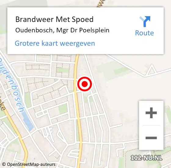 Locatie op kaart van de 112 melding: Brandweer Met Spoed Naar Oudenbosch, Mgr Dr Poelsplein op 1 januari 2015 02:22