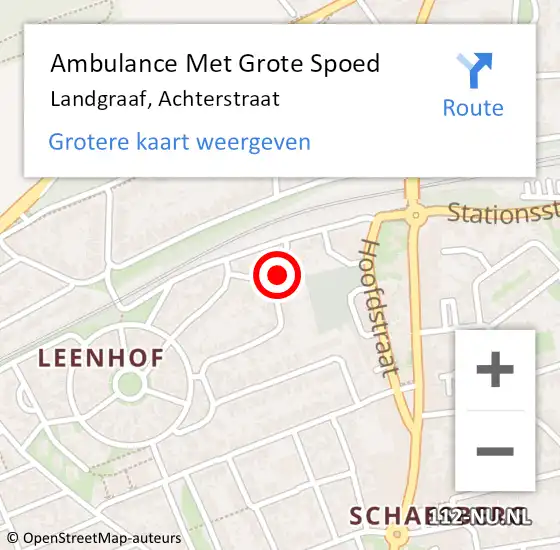 Locatie op kaart van de 112 melding: Ambulance Met Grote Spoed Naar Landgraaf, Achterstraat op 1 januari 2015 02:27