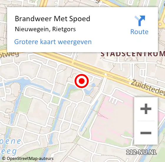 Locatie op kaart van de 112 melding: Brandweer Met Spoed Naar Nieuwegein, Rietgors op 1 januari 2015 02:29