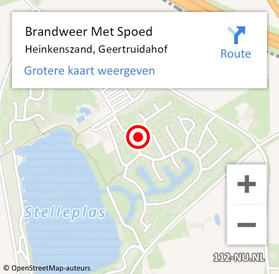 Locatie op kaart van de 112 melding: Brandweer Met Spoed Naar Heinkenszand, Geertruidahof op 1 januari 2015 02:57