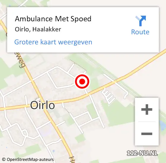 Locatie op kaart van de 112 melding: Ambulance Met Spoed Naar Oirlo, Haalakker op 26 oktober 2013 09:50