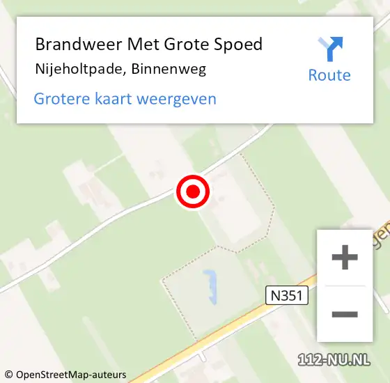 Locatie op kaart van de 112 melding: Brandweer Met Grote Spoed Naar Nijeholtpade, Binnenweg op 1 januari 2015 13:59