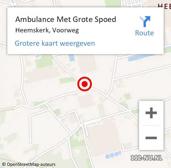 Locatie op kaart van de 112 melding: Ambulance Met Grote Spoed Naar Heemskerk, Voorweg op 1 januari 2015 21:35