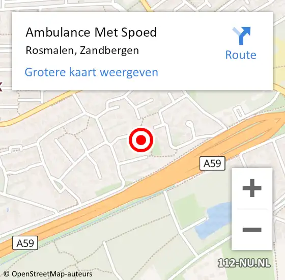 Locatie op kaart van de 112 melding: Ambulance Met Spoed Naar Rosmalen, Zandbergen op 2 januari 2015 10:52