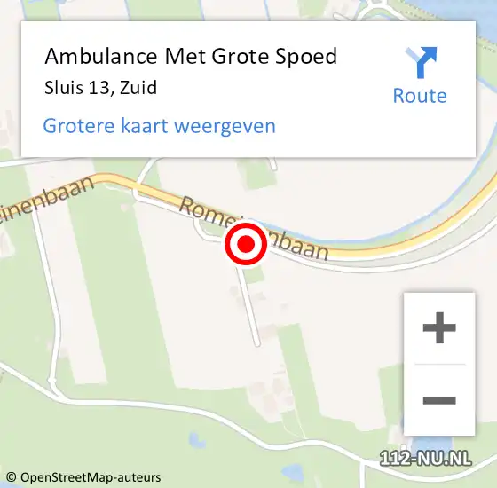 Locatie op kaart van de 112 melding: Ambulance Met Grote Spoed Naar Sluis 13, Zuid op 26 oktober 2013 12:18