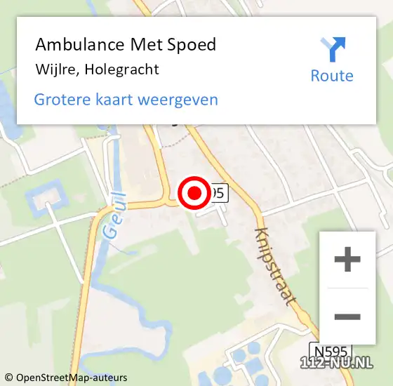 Locatie op kaart van de 112 melding: Ambulance Met Spoed Naar Wijlre, Holegracht op 2 januari 2015 14:21