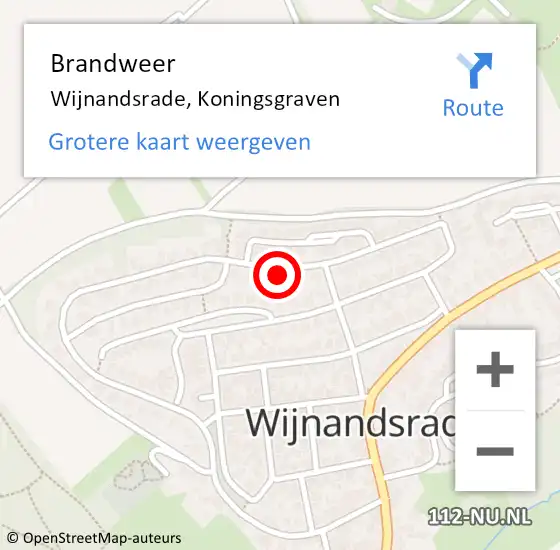 Locatie op kaart van de 112 melding: Brandweer Wijnandsrade, Koningsgraven op 2 januari 2015 17:20