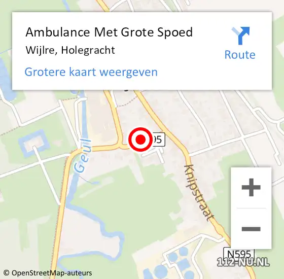 Locatie op kaart van de 112 melding: Ambulance Met Grote Spoed Naar Wijlre, Holegracht op 2 januari 2015 18:54