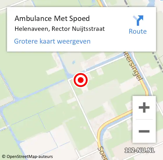 Locatie op kaart van de 112 melding: Ambulance Met Spoed Naar Helenaveen, Rector Nuijtsstraat op 2 januari 2015 21:25