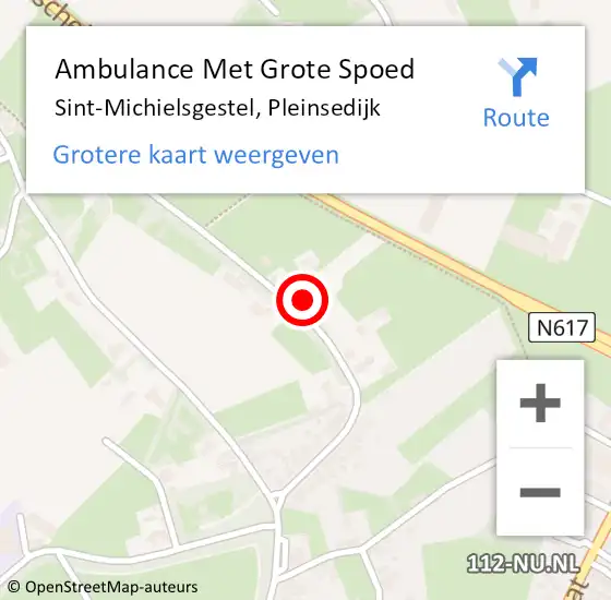 Locatie op kaart van de 112 melding: Ambulance Met Grote Spoed Naar Sint-Michielsgestel, Pleinsedijk op 3 januari 2015 10:03