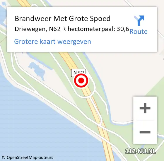 Locatie op kaart van de 112 melding: Brandweer Met Grote Spoed Naar Driewegen, Westerscheldetunnelweg op 26 oktober 2013 14:00