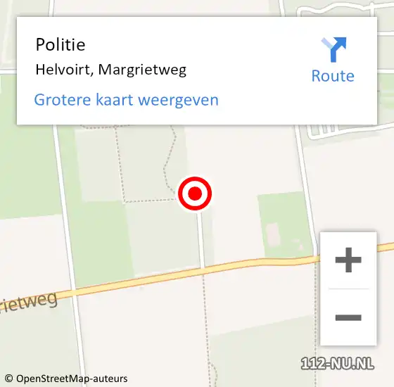 Locatie op kaart van de 112 melding: Politie Helvoirt, Margrietweg op 10 september 2013 19:22