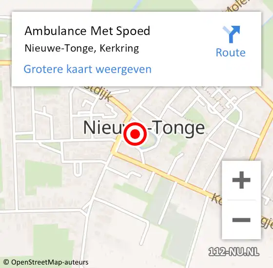 Locatie op kaart van de 112 melding: Ambulance Met Spoed Naar Nieuwe-Tonge, Kerkring op 4 januari 2015 15:21