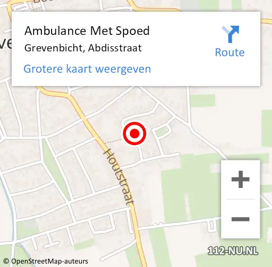 Locatie op kaart van de 112 melding: Ambulance Met Spoed Naar Grevenbicht, Abdisstraat op 4 januari 2015 17:55
