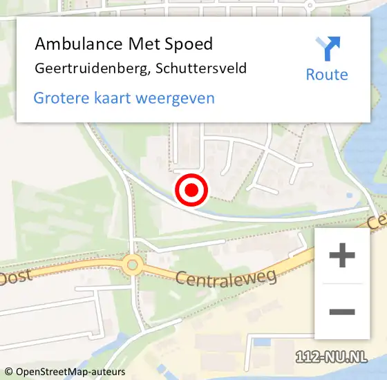 Locatie op kaart van de 112 melding: Ambulance Met Spoed Naar Geertruidenberg, Schuttersveld op 4 januari 2015 22:28