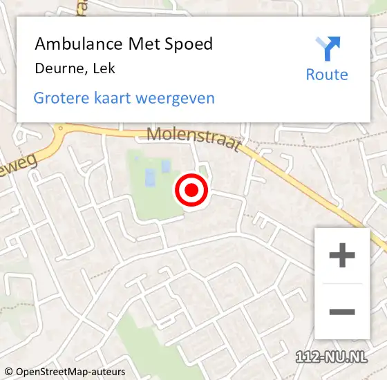 Locatie op kaart van de 112 melding: Ambulance Met Spoed Naar Deurne, Lek op 5 januari 2015 03:59