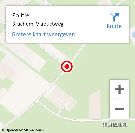 Locatie op kaart van de 112 melding: Politie Bruchem, Viaductweg op 5 januari 2015 06:24