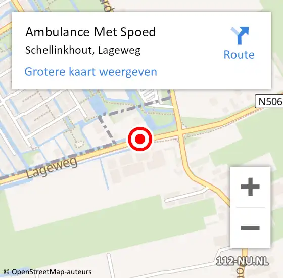 Locatie op kaart van de 112 melding: Ambulance Met Spoed Naar Schellinkhout, Lageweg op 5 januari 2015 06:32