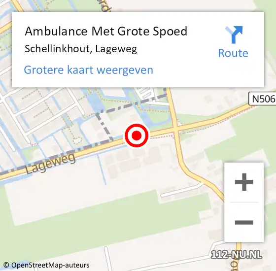 Locatie op kaart van de 112 melding: Ambulance Met Grote Spoed Naar Schellinkhout, Lageweg op 5 januari 2015 06:33