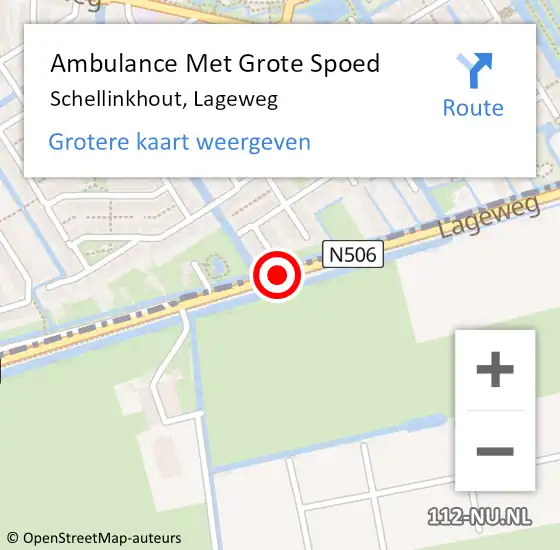 Locatie op kaart van de 112 melding: Ambulance Met Grote Spoed Naar Schellinkhout, Lageweg op 5 januari 2015 06:33