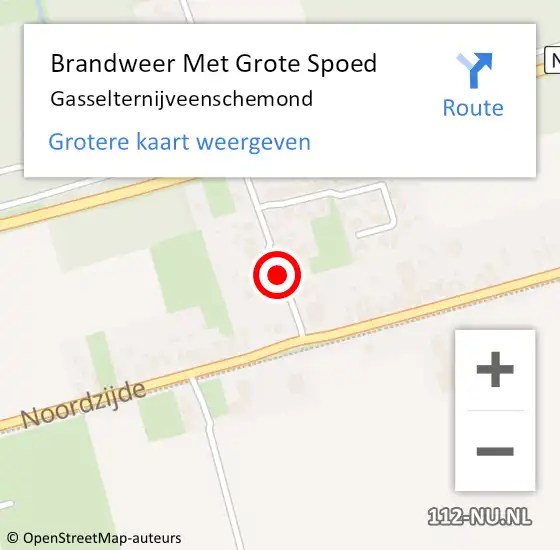 Locatie op kaart van de 112 melding: Brandweer Met Grote Spoed Naar Gasselternijveenschemond op 5 januari 2015 14:24