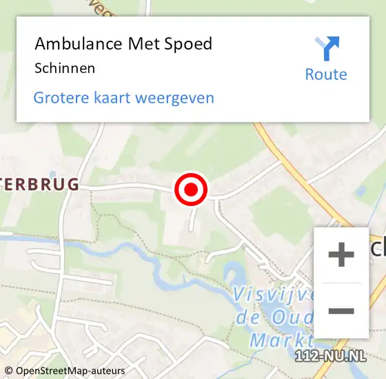 Locatie op kaart van de 112 melding: Ambulance Met Spoed Naar Schinnen op 5 januari 2015 15:15