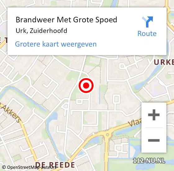 Locatie op kaart van de 112 melding: Brandweer Met Grote Spoed Naar Urk, Zuiderhoofd op 26 oktober 2013 18:14