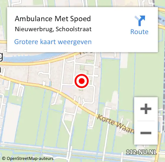 Locatie op kaart van de 112 melding: Ambulance Met Spoed Naar Nieuwerbrug, Schoolstraat op 6 januari 2015 12:28