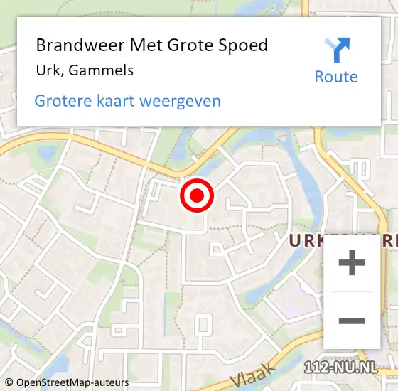 Locatie op kaart van de 112 melding: Brandweer Met Grote Spoed Naar Urk, Gammels op 7 januari 2015 06:09