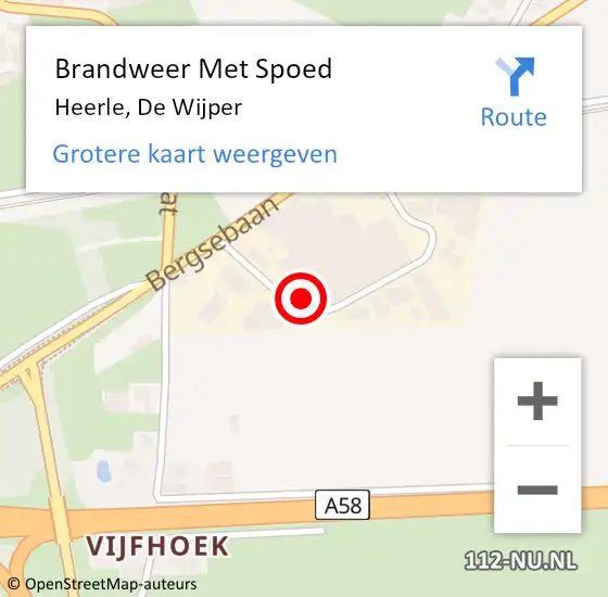 Locatie op kaart van de 112 melding: Brandweer Met Spoed Naar Heerle, De Wijper op 7 januari 2015 13:00