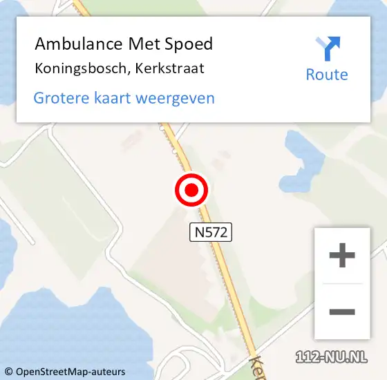 Locatie op kaart van de 112 melding: Ambulance Met Spoed Naar Koningsbosch, Kerkstraat op 7 januari 2015 13:24