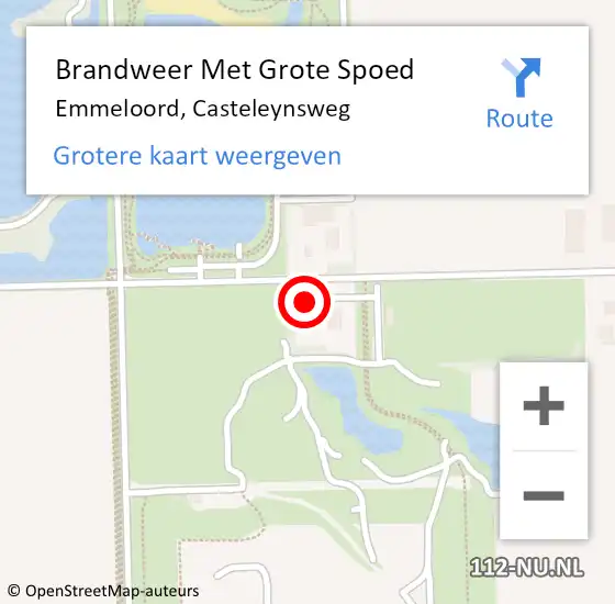 Locatie op kaart van de 112 melding: Brandweer Met Grote Spoed Naar Emmeloord, Casteleynsweg op 7 januari 2015 17:59