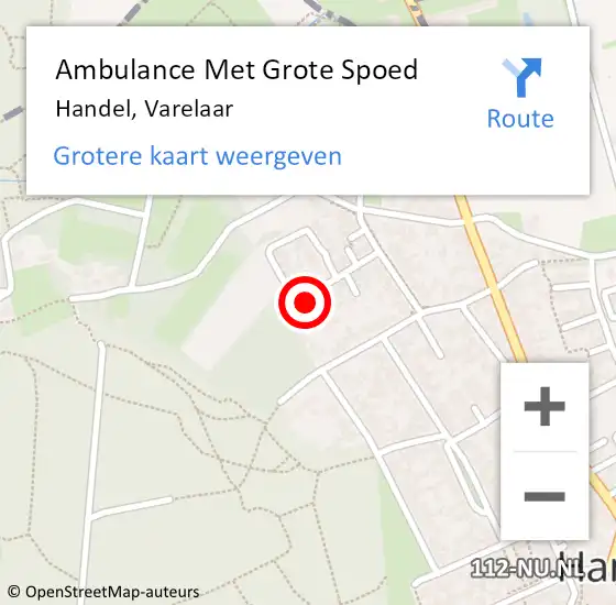Locatie op kaart van de 112 melding: Ambulance Met Grote Spoed Naar Handel, Varelaar op 7 januari 2015 23:06