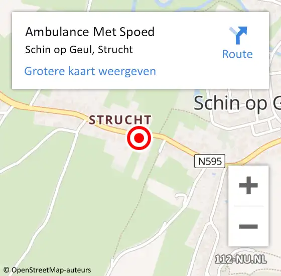 Locatie op kaart van de 112 melding: Ambulance Met Spoed Naar Schin op Geul, Strucht op 8 januari 2015 09:46