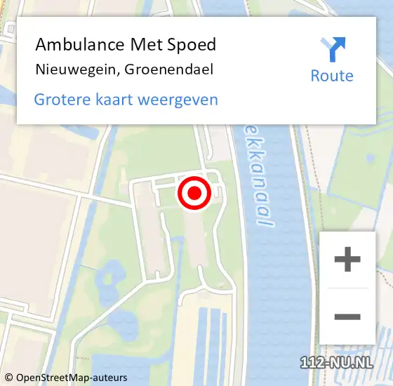 Locatie op kaart van de 112 melding: Ambulance Met Spoed Naar Nieuwegein, Groenendael op 8 januari 2015 18:56