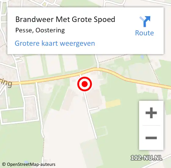 Locatie op kaart van de 112 melding: Brandweer Met Grote Spoed Naar Pesse, Oostering op 27 oktober 2013 04:05