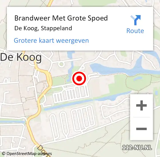 Locatie op kaart van de 112 melding: Brandweer Met Grote Spoed Naar De Koog, Stappeland op 9 januari 2015 20:33