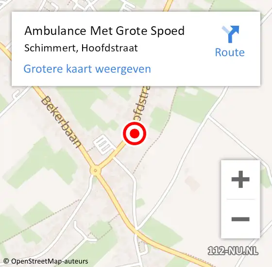 Locatie op kaart van de 112 melding: Ambulance Met Grote Spoed Naar Schimmert, Hoofdstraat op 9 januari 2015 23:42