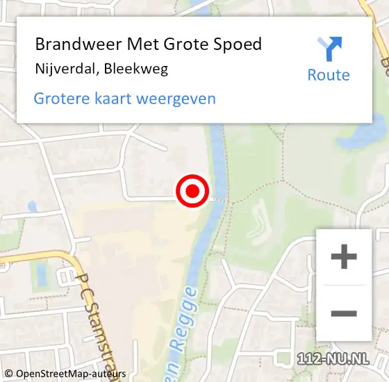 Locatie op kaart van de 112 melding: Brandweer Met Grote Spoed Naar Nijverdal, Bleekweg op 10 januari 2015 00:14