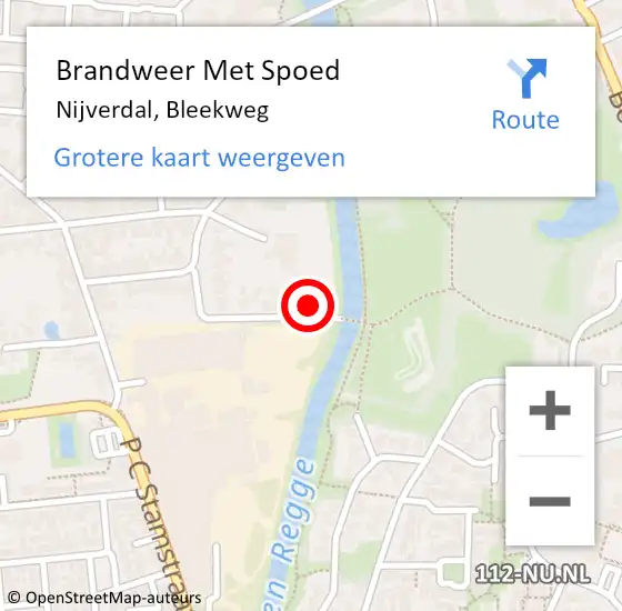 Locatie op kaart van de 112 melding: Brandweer Met Spoed Naar Nijverdal, Bleekweg op 10 januari 2015 00:38