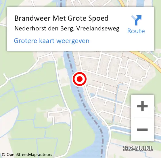 Locatie op kaart van de 112 melding: Brandweer Met Grote Spoed Naar Nederhorst den Berg, Vreelandseweg op 10 september 2013 20:39