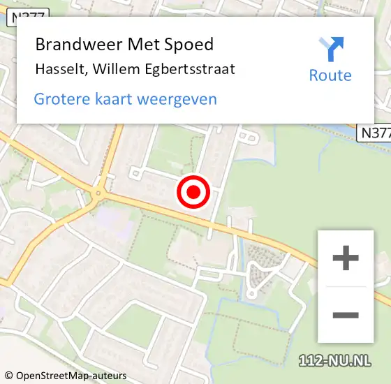 Locatie op kaart van de 112 melding: Brandweer Met Spoed Naar Hasselt, Willem Egbertsstraat op 10 januari 2015 13:27