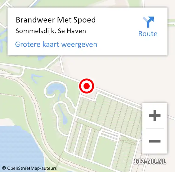 Locatie op kaart van de 112 melding: Brandweer Met Spoed Naar Sommelsdijk, Se Haven op 10 januari 2015 13:34