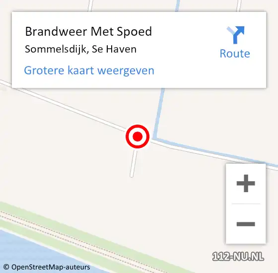 Locatie op kaart van de 112 melding: Brandweer Met Spoed Naar Sommelsdijk, Se Haven op 10 januari 2015 14:25