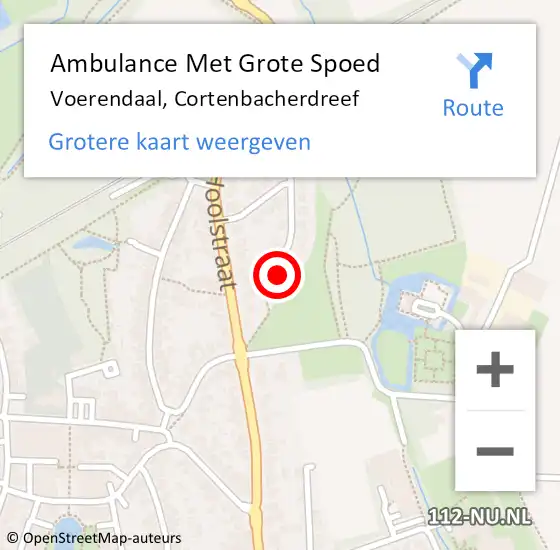 Locatie op kaart van de 112 melding: Ambulance Met Grote Spoed Naar Voerendaal, Cortenbacherdreef op 10 januari 2015 21:03